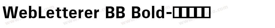 WebLetterer BB Bold字体转换